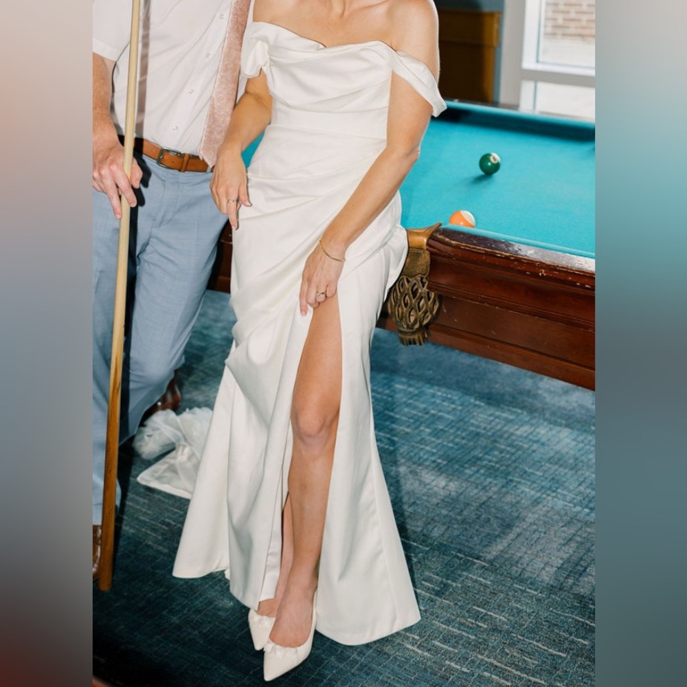 House of CB Delphine - Ivory Draped Corset Bridal Gown Limited Edition